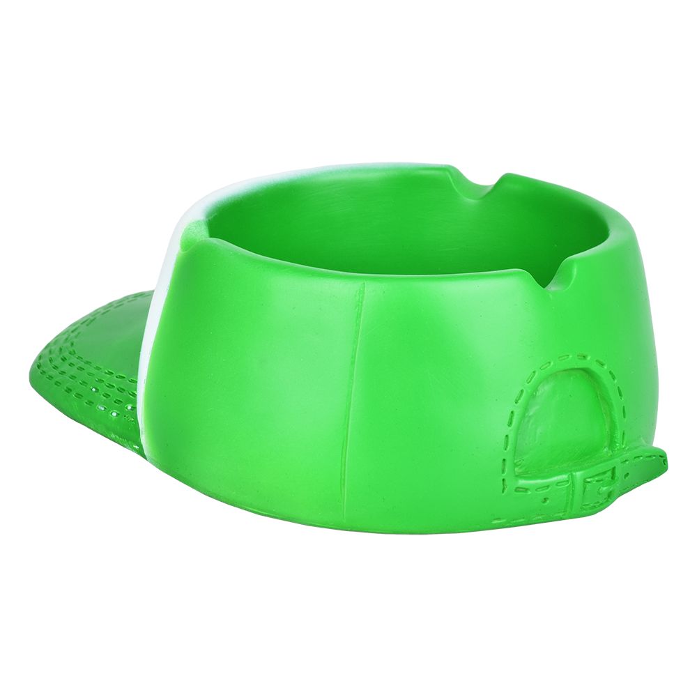 Hemp Leaf Baseball Cap Ceramic Ashtray - 6.5" / 4" - Headshop.com