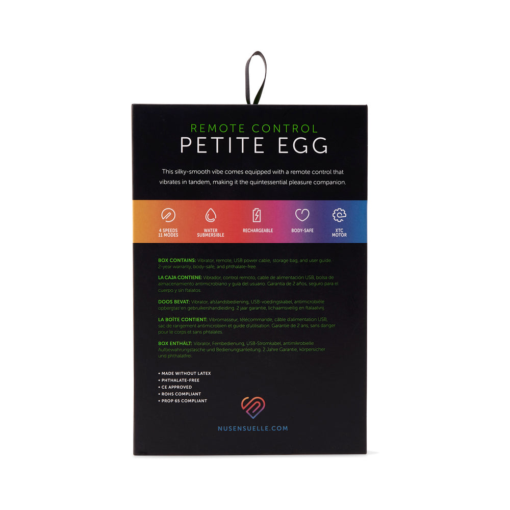 Nu Sensuelle Remote Control Petite Egg Blue - Headshop.com