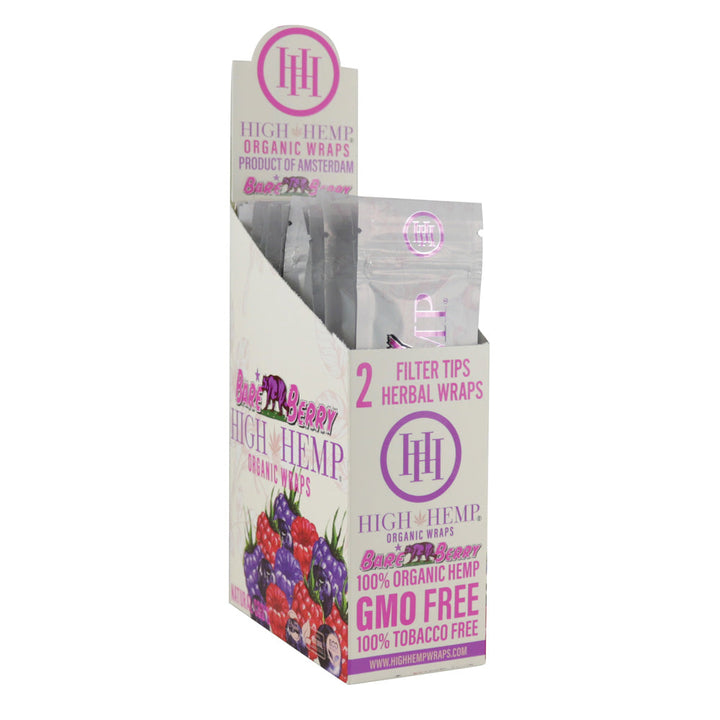 25PC DISP - High Hemp Organic CBD Wraps - 2pk - Headshop.com