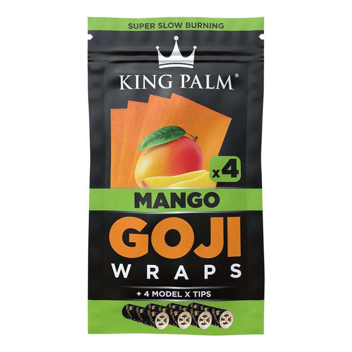 King Palm Goji Wraps & Filter Tips | 4pk | 15pc Display - Headshop.com