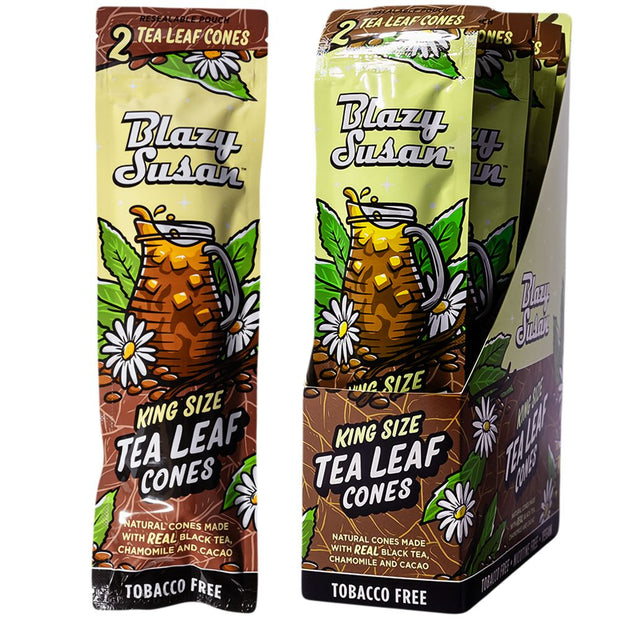 Blazy Susan Tea Leaf Cones- 2pc / King Size 10ct - Headshop.com