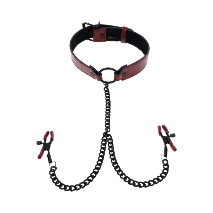 Sportsheets Saffron Collar with Nipple Clamps - Headshop.com