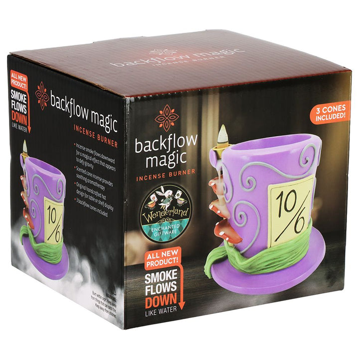 Mad Hatter Shroom Waterfall Backflow Polyresin Incense Burner - 4.75" x 5"