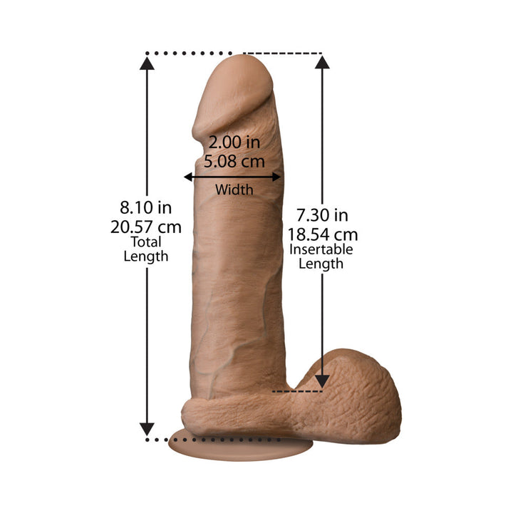 The Realistic Cock - UR3 - 8 Inch Brown - Headshop.com