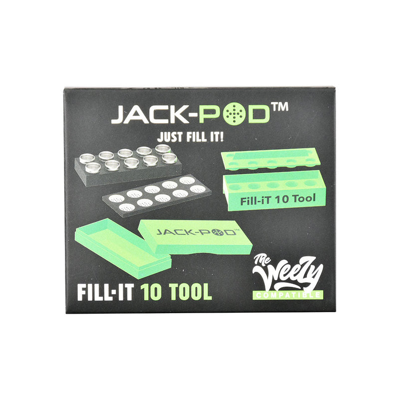 Jack-Pod Fill-iT Tool Dosage Pod Stash Box - 10pk - 10PC DISPLAY - Headshop.com