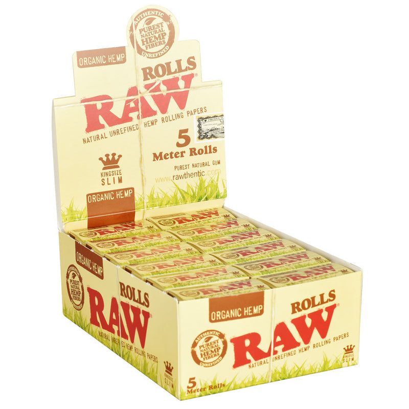 RAW Organic Hemp Rolls Rolling Paper - Headshop.com