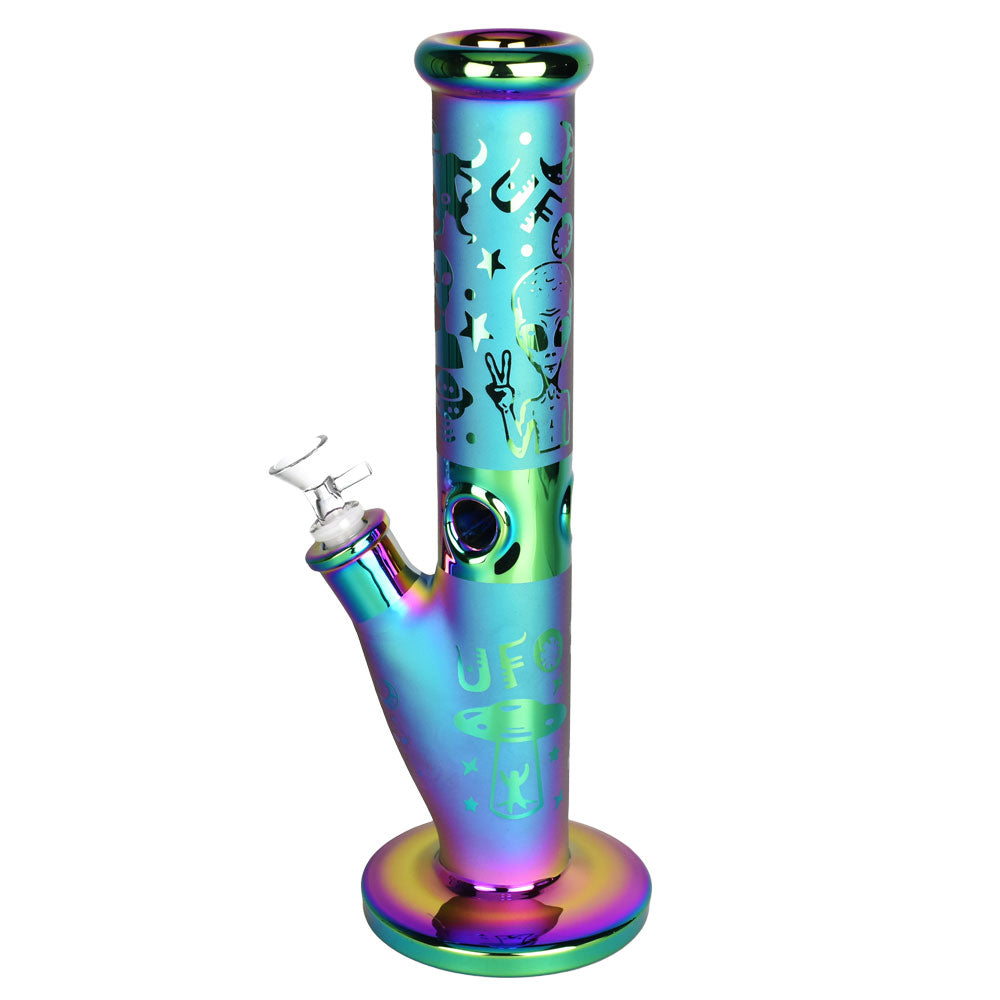 UFO Love Electroplated Straight Tube Bong - Headshop.com