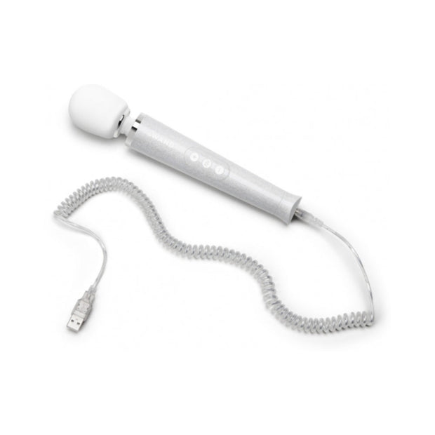 Le Wand All That Glimmers Petite Rechargeable Vibrating Massager Special Edition Set White - Headshop.com