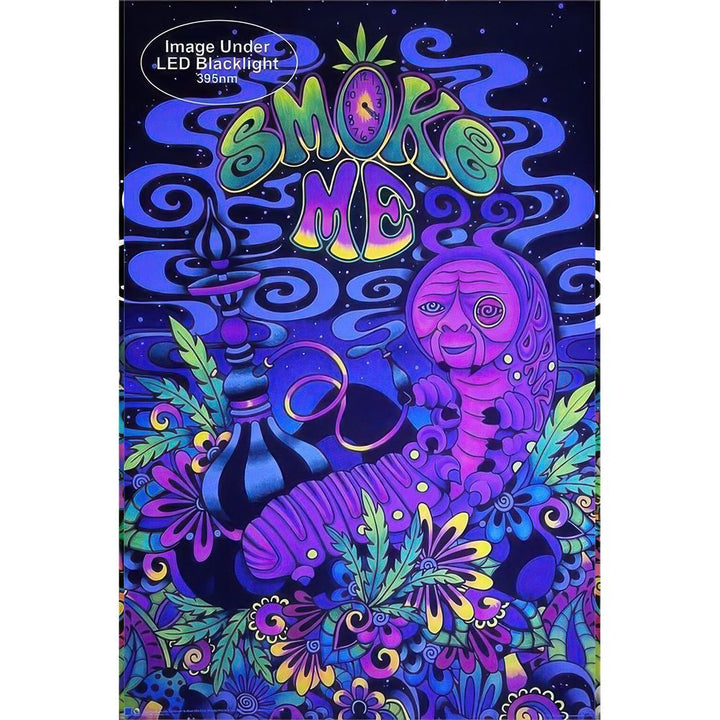 Smoke Me by Brizbazaar Hookah Caterpillar Black Light Poster - Headshop.com