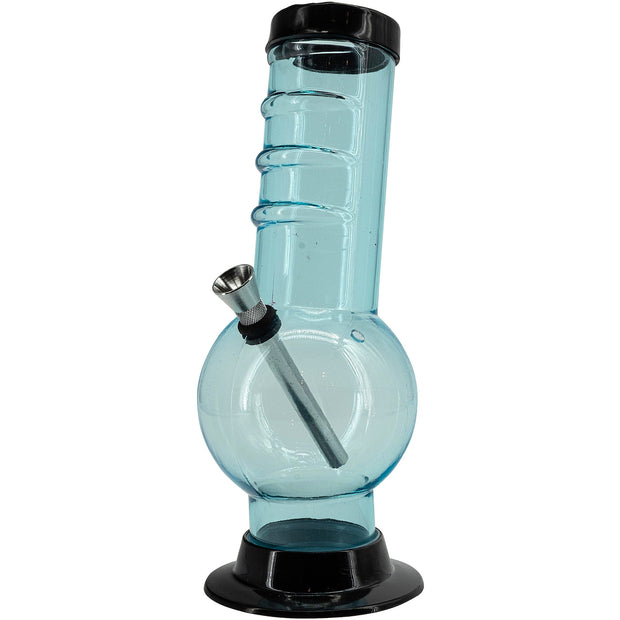 Acrylic Bent Neck Bubble Base Bong 9-12"
