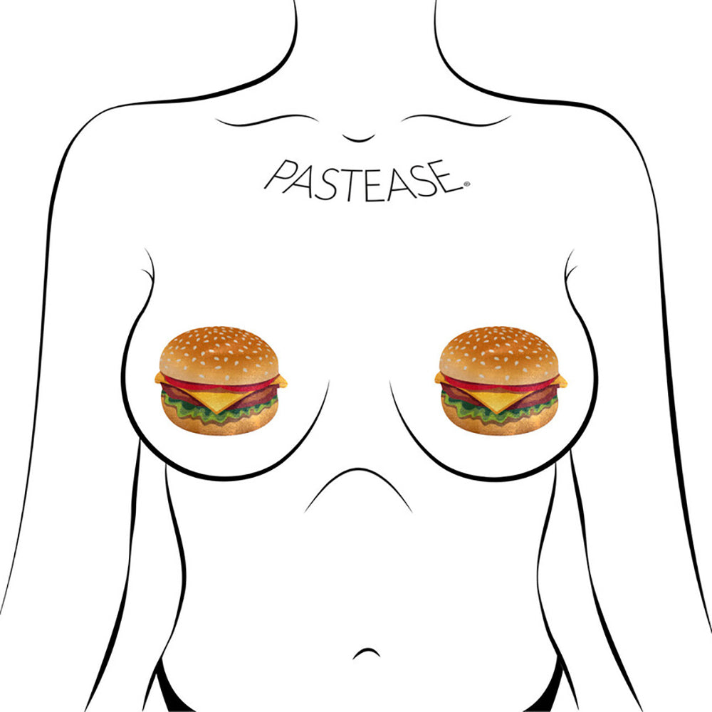 Pastease Burger: Delicious Cheeseburger Nipple Pasties - Headshop.com