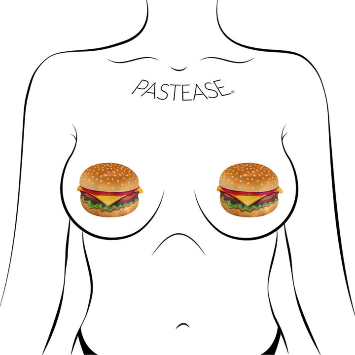 Pastease Burger: Delicious Cheeseburger Nipple Pasties - Headshop.com