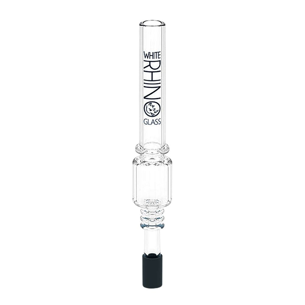 White Rhino Quartz Dab Straw V4 w/ Silicone Cap - 5" 25ct - Headshop.com