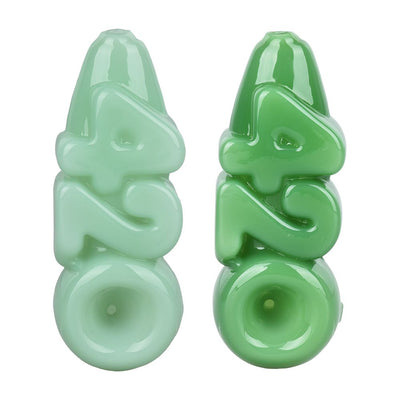 420 Glass Hand Pipe - 4.25" / Colors Vary - Headshop.com