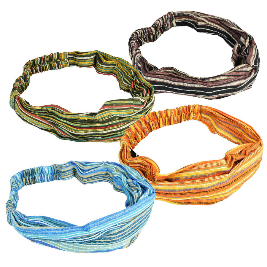 ThreadHeads Desert Stripes Cotton Headbands | Assorted | 4pc Set - Headshop.com