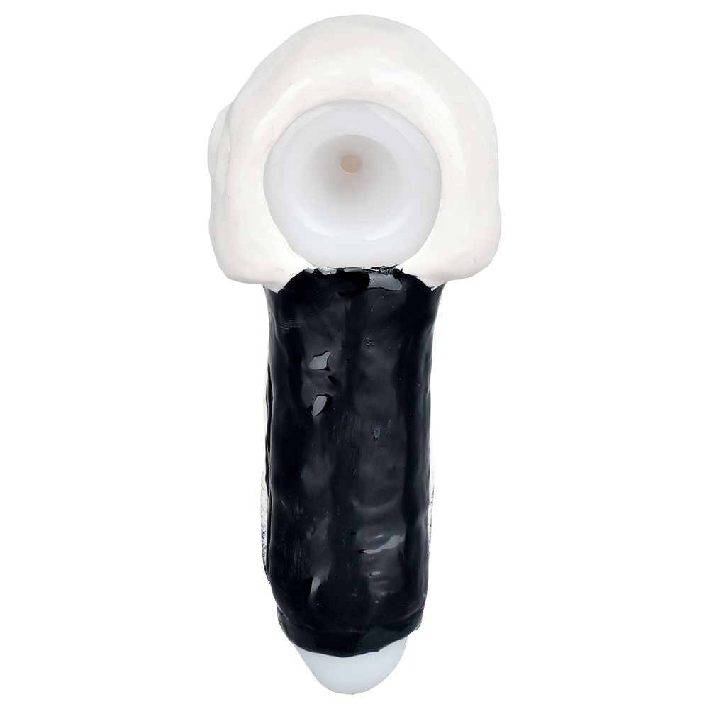 Punishing Skull Enamel on Glass Hand Pipe - 5.25" - Headshop.com