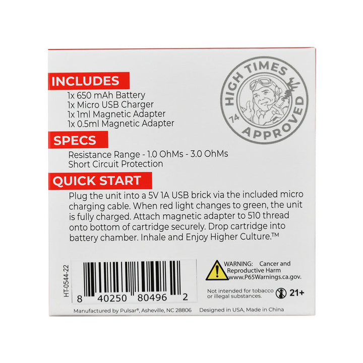 High Times easy to use auto draw 510 battery / 650mAh - Headshop.com