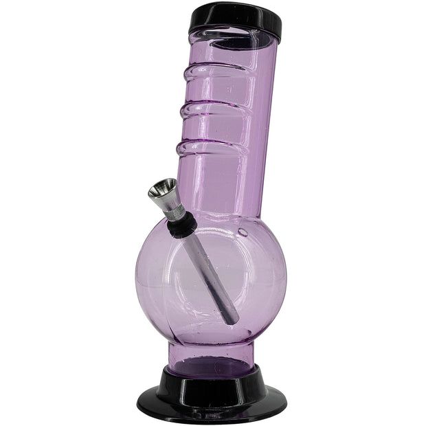Acrylic Bent Neck Bubble Base Bong 9-12"
