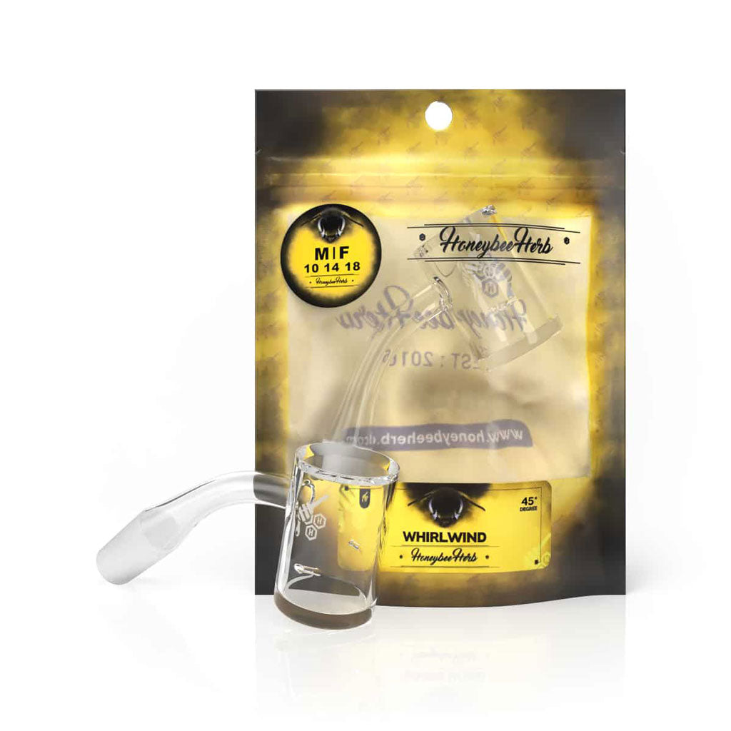Honeybee Herb WHIRLWIND QUARTZ BANGER - 45° DEGREE | YL - Headshop.com
