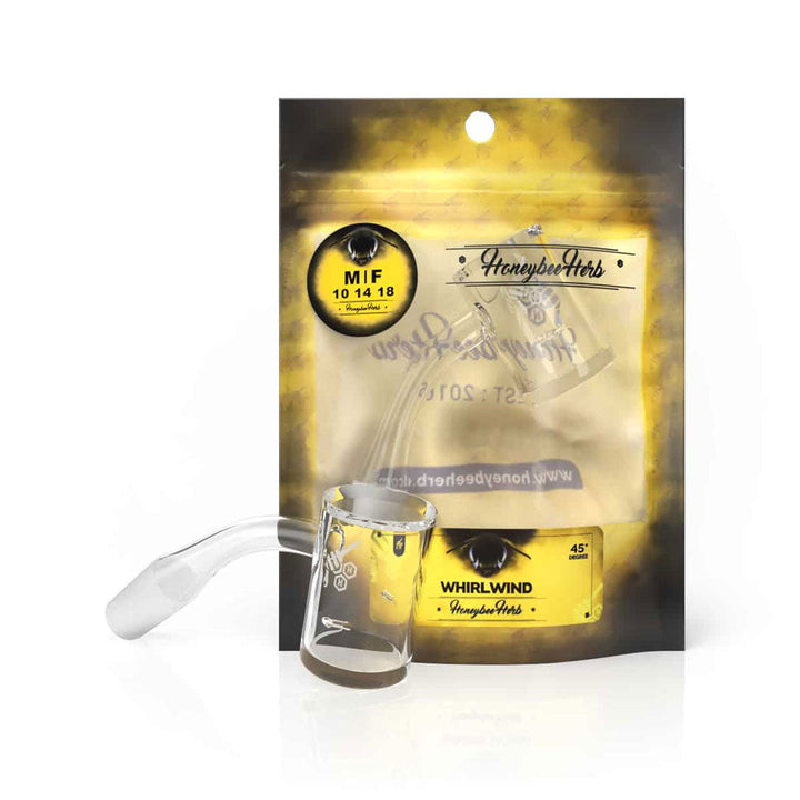 Honeybee Herb WHIRLWIND QUARTZ BANGER - 45° DEGREE | YL - Headshop.com