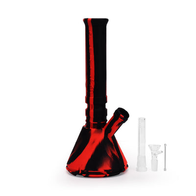 Ritual - 12'' Deluxe Silicone Modular Beaker - Black & Red - Headshop.com