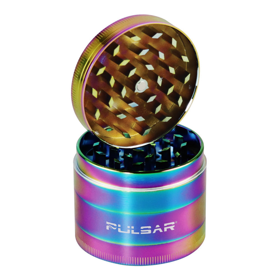 Pulsar Anodized Zinc Grinder - 4pc / 2.2" / Chameleon - Headshop.com