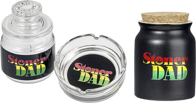 Ashtray and Stash Jar set - Stoner Dad - Headshop.com