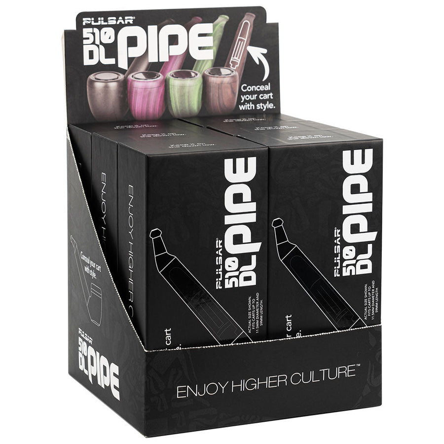 Pulsar 510 DL Pipe Variable Voltage Cartridge Vape | 650mAh | 12pc Display - Headshop.com