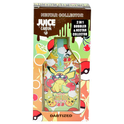 Dabtized Juice Carton Bubbler Dab Straw & Dry Herb Pipe - 7" / 10mm F / Assorted Designs