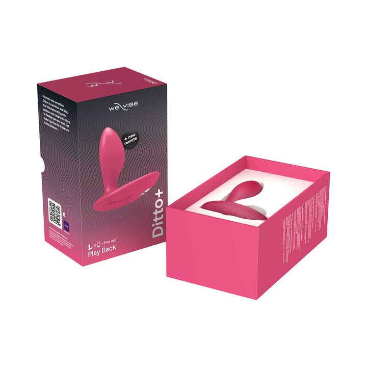 We-Vibe Ditto+ Rechargeable Remote-Controlled Silicone Vibrating Anal Plug Cosmic Pink - Headshop.com
