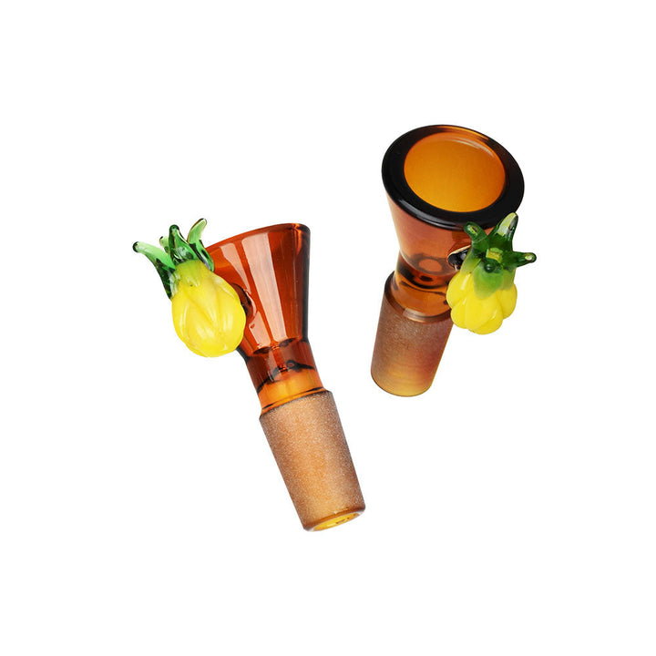 Pulsar Fruit Series Pineapple Express Herb Pipe Glow Duo - 10" / 14mm F - Headshop.com