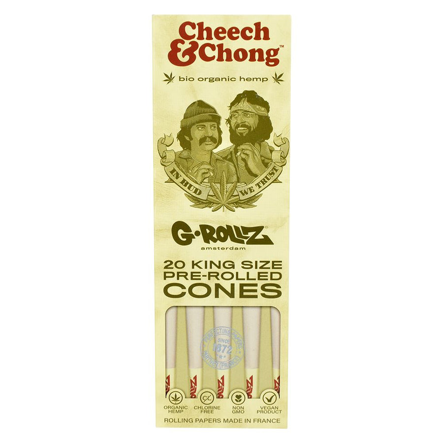 Cheech & Chong™ x G-ROLLZ Organic Hemp Cones | 20pc | King Size - Headshop.com