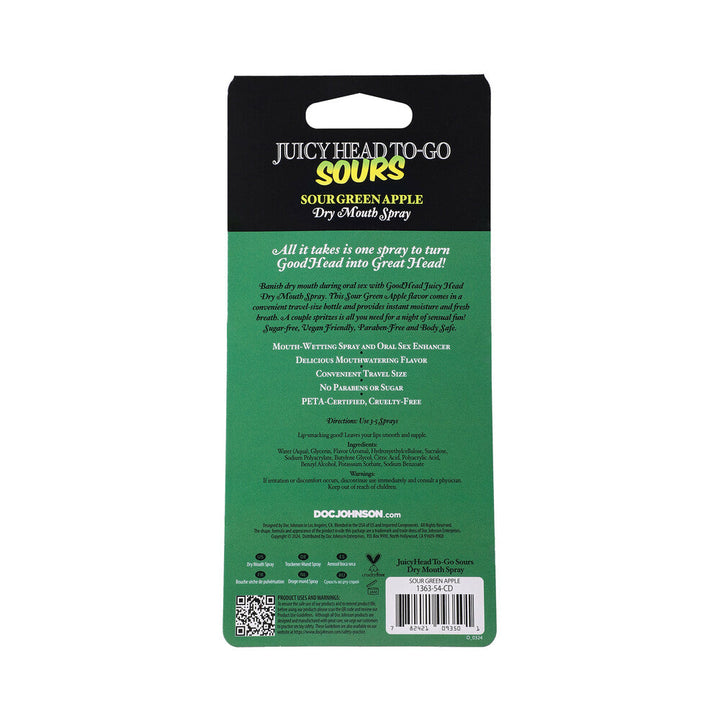 GoodHead Juicy Head Dry Mouth Spray To-Go Sour Green Apple 0.3 oz. - Headshop.com