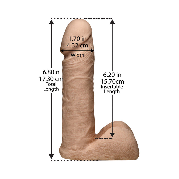 Vac-U-Lock - 7 Inch ULTRASKYN Cock - With Ultra Harness White - Headshop.com