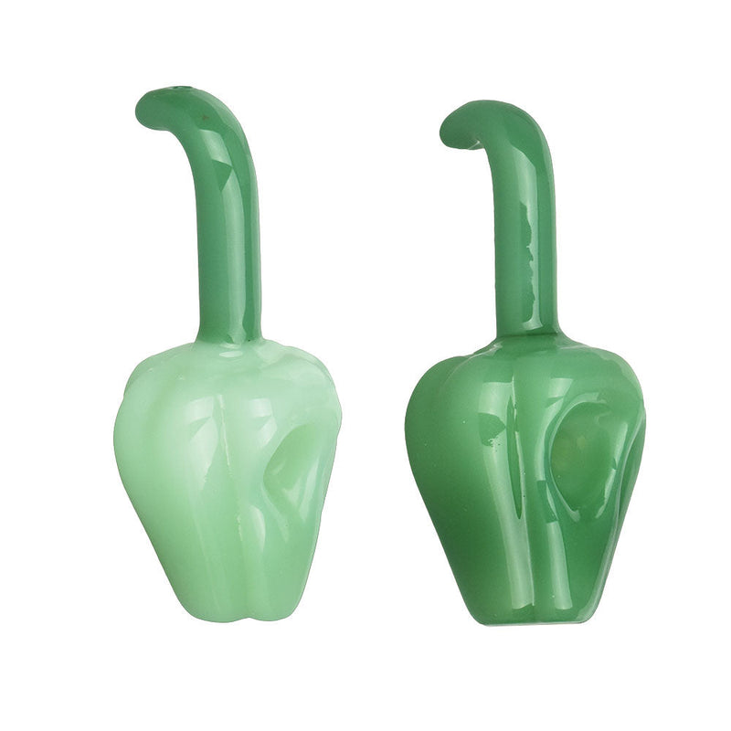 Green Bell Pepper Hand Pipe - 3.75" - Headshop.com