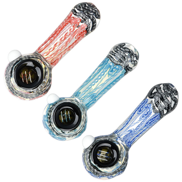 Simply Squiggled Glass Spoon Pipe - 4.25" / Colors Vary - Headshop.com