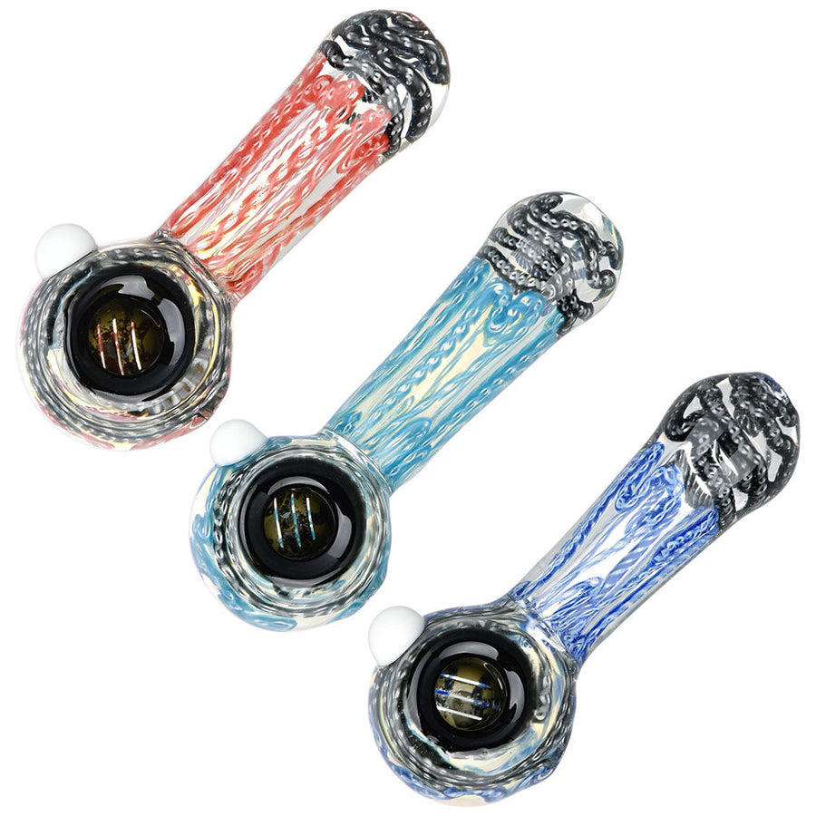 Simply Squiggled Glass Spoon Pipe - 4.25" / Colors Vary - Headshop.com