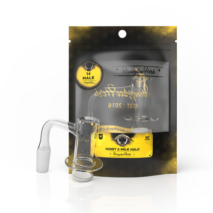 Honeybee Herb Halo Quartz Banger - 90° DEGREE - Headshop.com