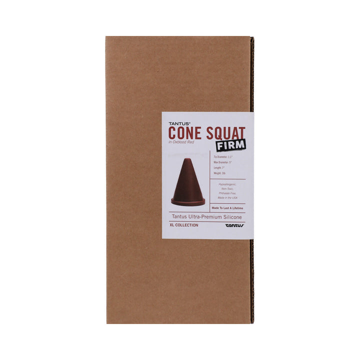 Tantus Cone Squat Firm Dildo Garnet (Box) - Headshop.com