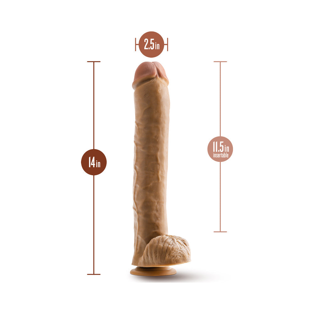 Dr. Skin Dr. Michael 14 in. Dildo with Balls Tan - Headshop.com
