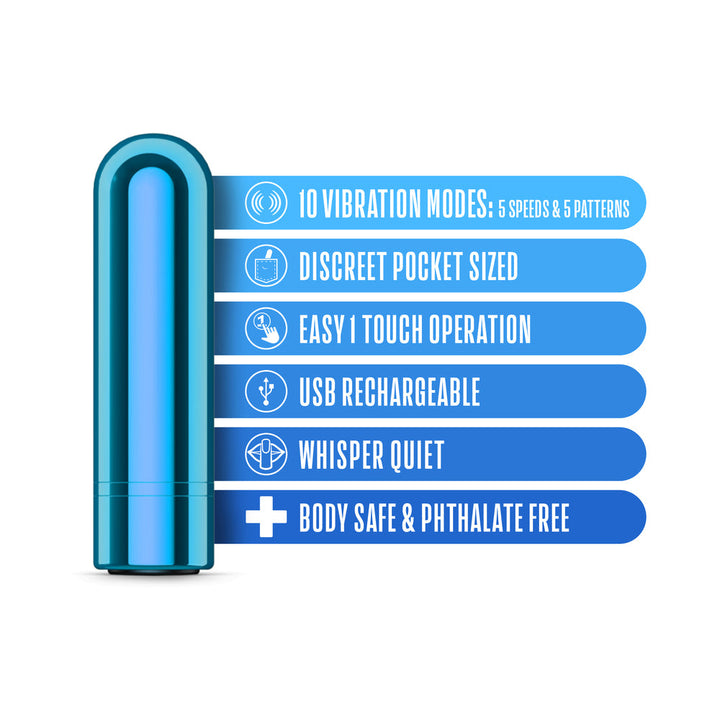 Kool Vibes Rechargeable Mini Bullet Blueberry - Headshop.com