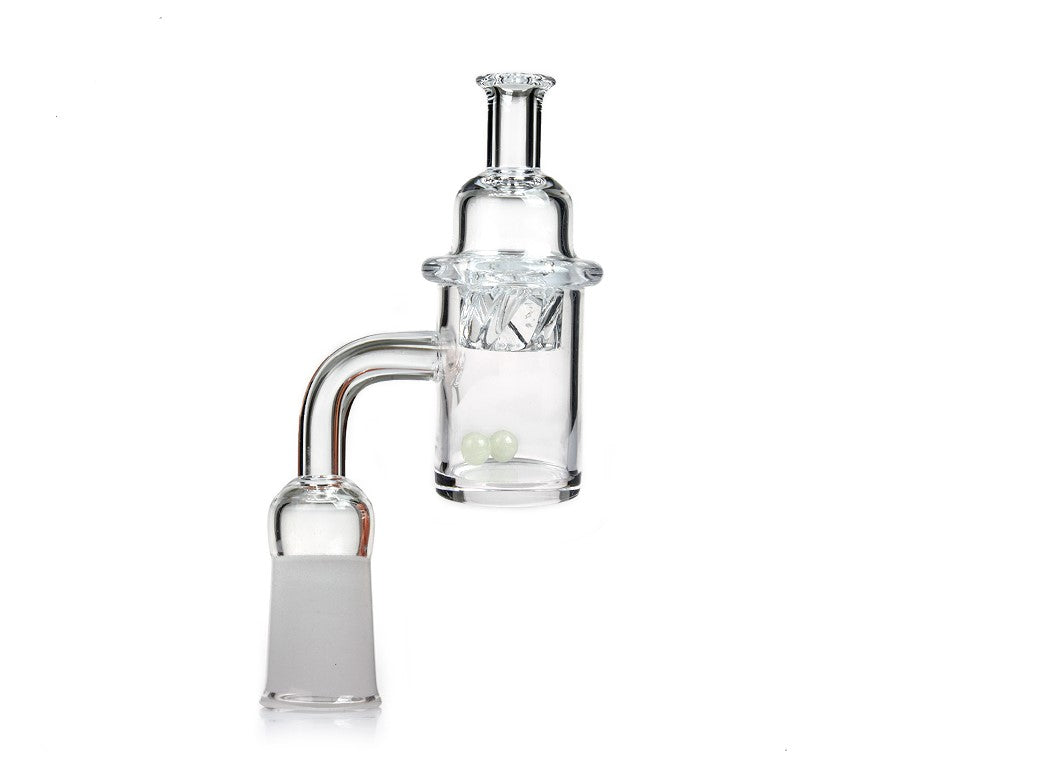 14MM Female Quartz Banger Nail w/ Helix Function Cap & Glow Terp Pearls - Headshop.com