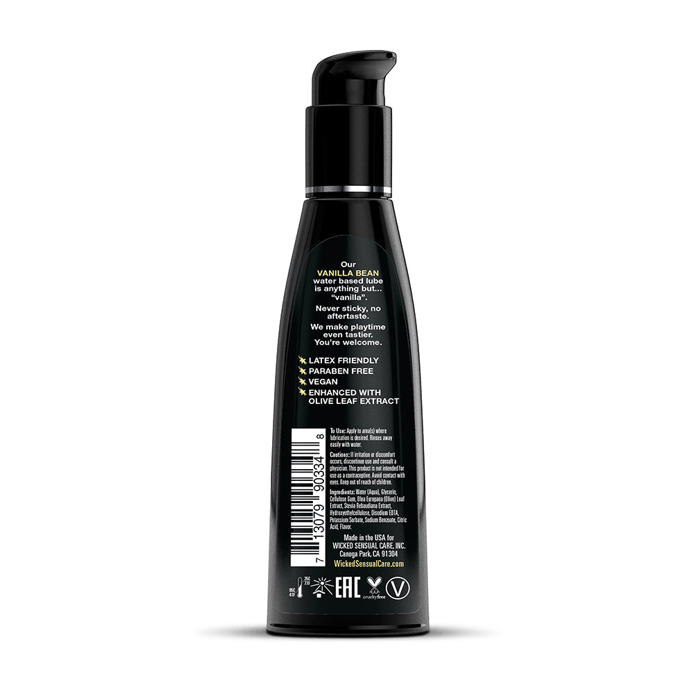 Wicked Aqua Vanilla Bean Water-Based Lubricant 4 oz. - Headshop.com