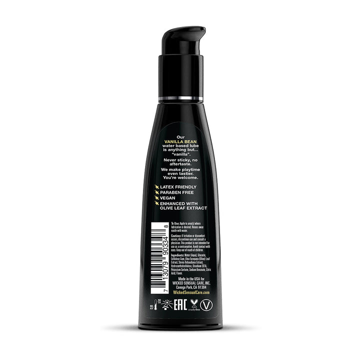 Wicked Aqua Vanilla Bean Water-Based Lubricant 4 oz. - Headshop.com