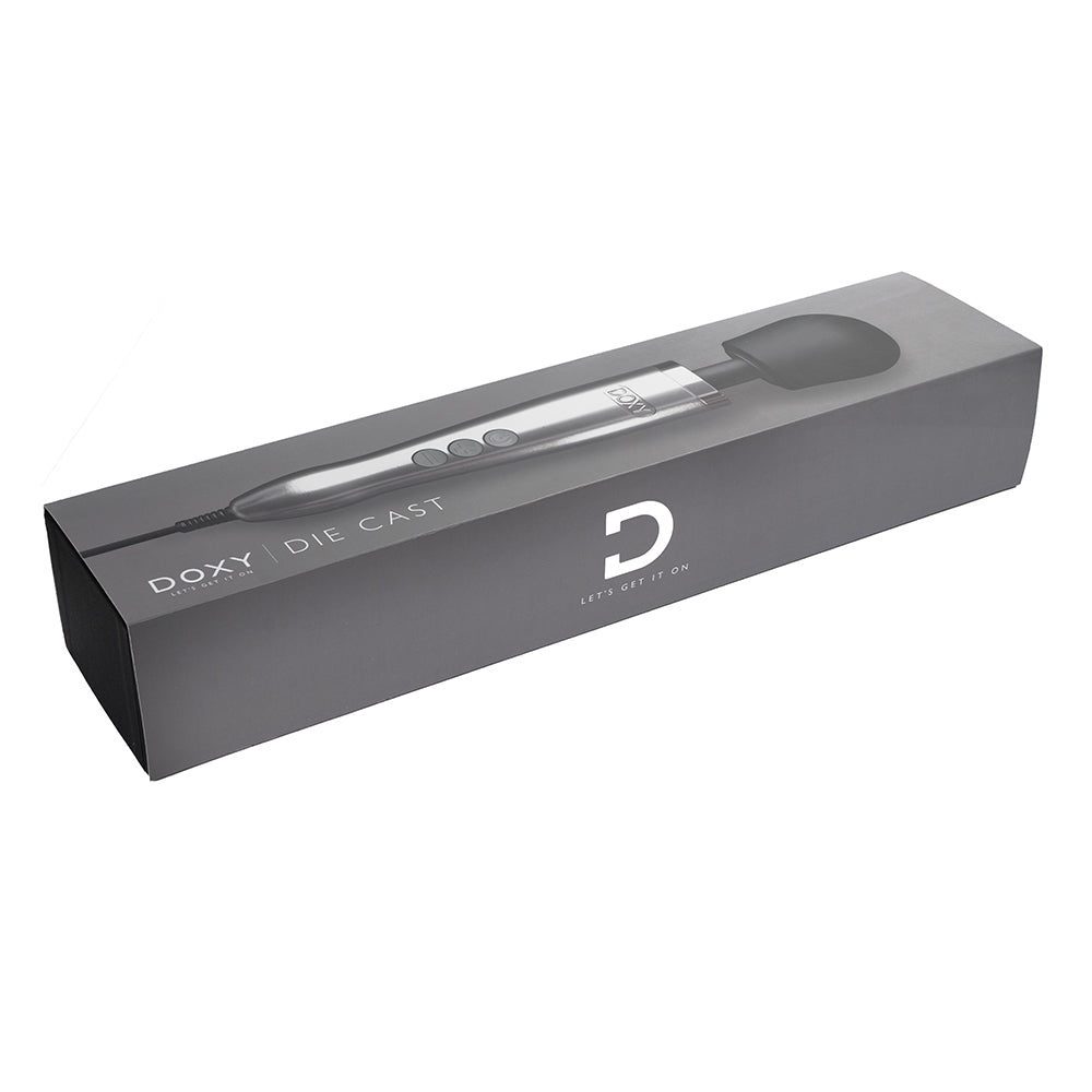 Doxy Die Cast Wand Vibrator Brushed Metal - Headshop.com