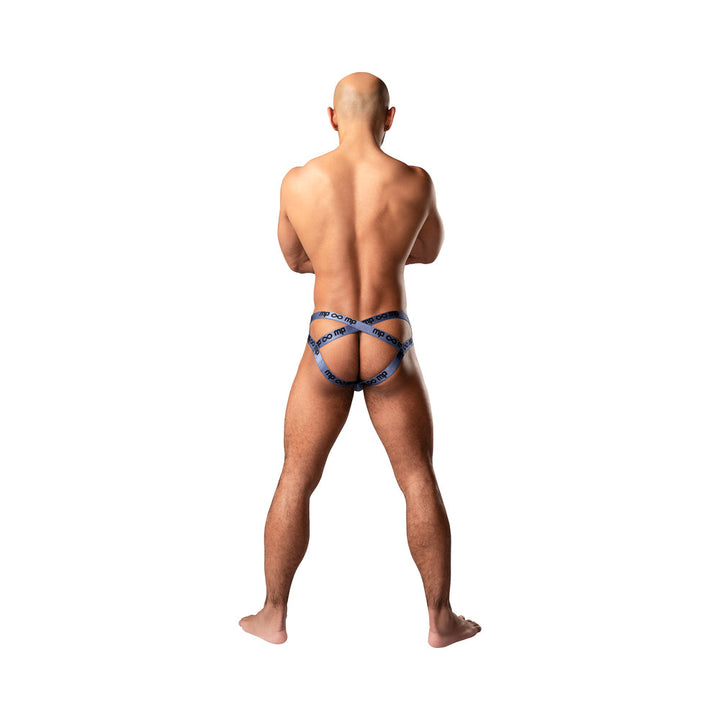 Male Power Infinite Comfort Amplifying Strappy Jock Periwinkle S/M - Headshop.com
