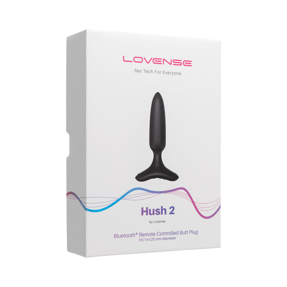 Lovense Hush 2 Bluetooth Remote-Controlled Vibrating Butt Plug XS 1 in. - Headshop.com