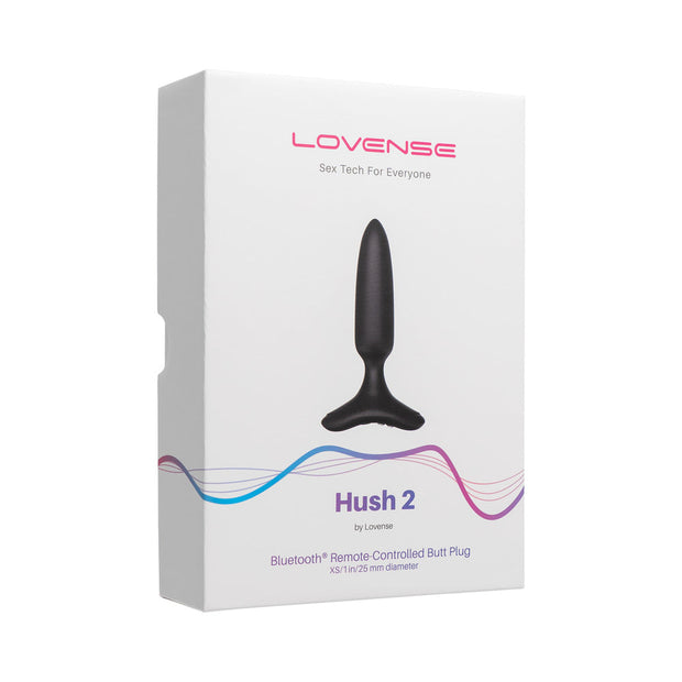 Lovense Hush 2 Bluetooth Remote-Controlled Vibrating Butt Plug XS 1 in. - Headshop.com