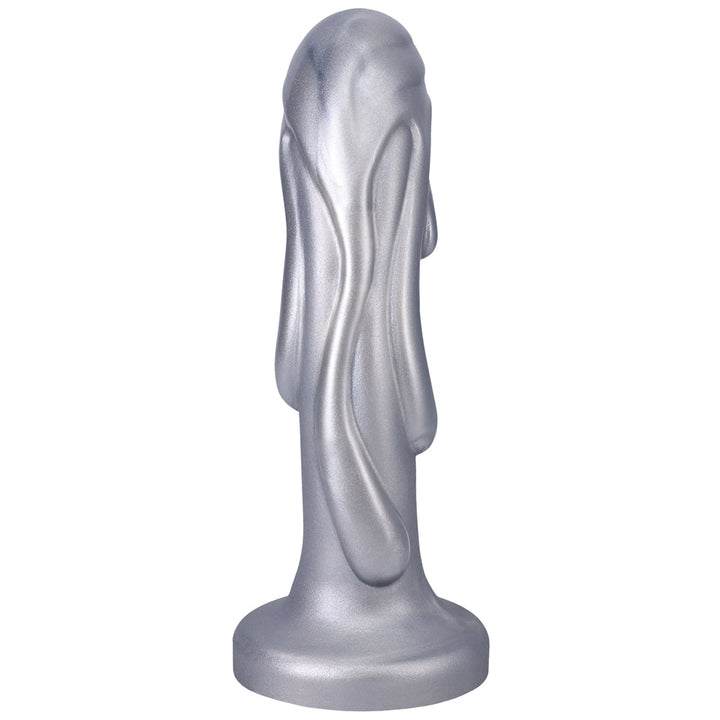 Tantus Magma 7 in. Fantasy Dildo Medium-Firm Silver - Headshop.com