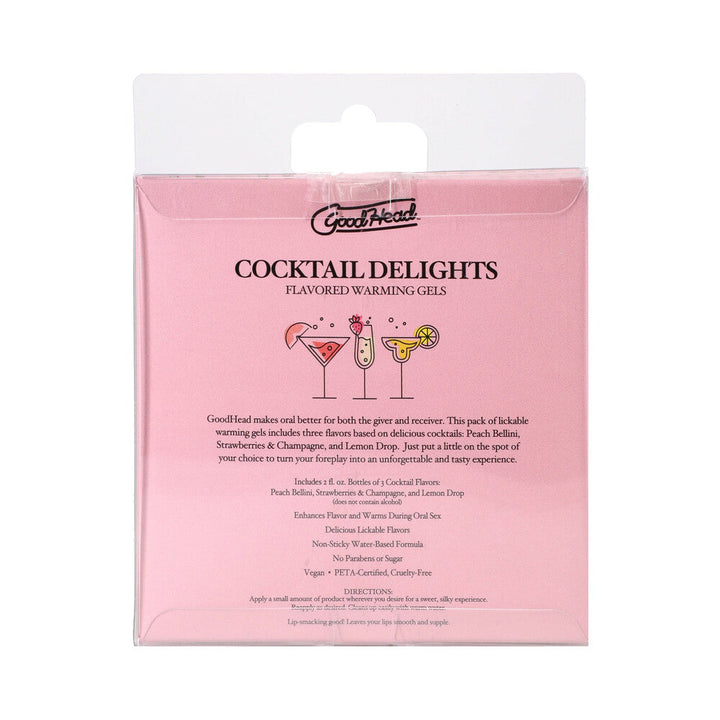 GoodHead Cocktail Delights Flavored Warming Gels 3-Pack